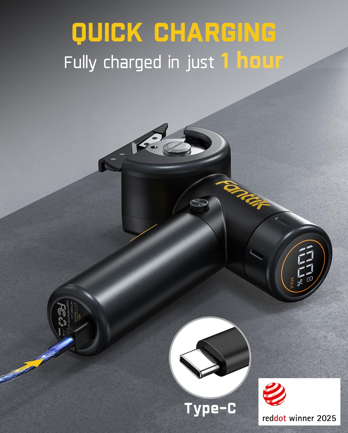 [🔥More affordable]💎Fanttik C8 Nano Cordless Electric Scissors with LED Display, Rechargeable Cardboard Cutter with 2 Blades, EasySwap Blade Change, LED Light, for Thin Cardboard Carpet Leather - Black